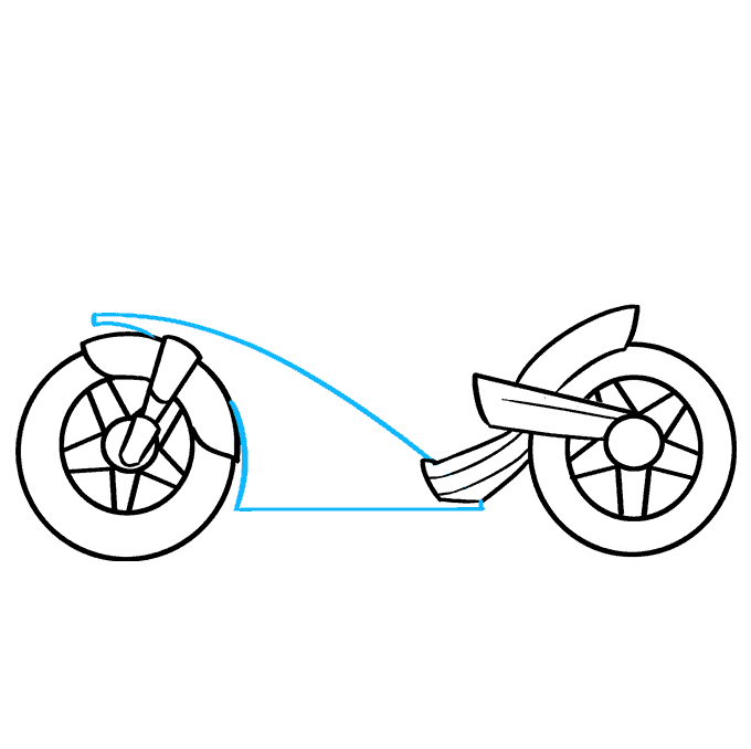 Cách vẽ xe máy: Bước 5