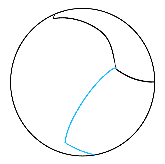 Cách vẽ bóng chuyền: Bước 3