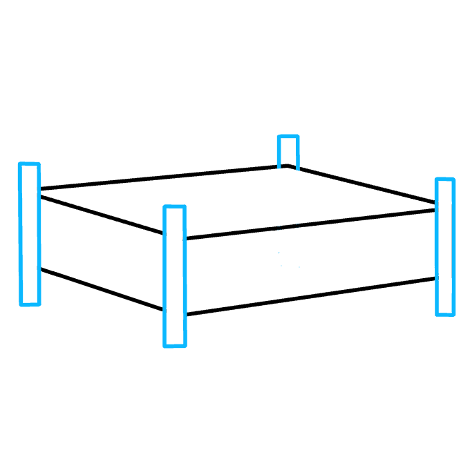 Cách vẽ giường: Bước 2