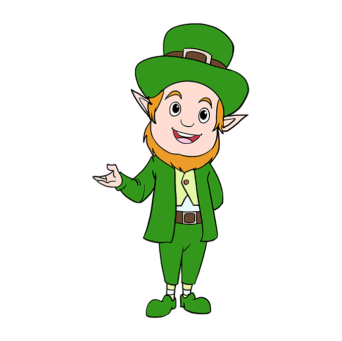 Cách vẽ Leprechaun: Bước 10