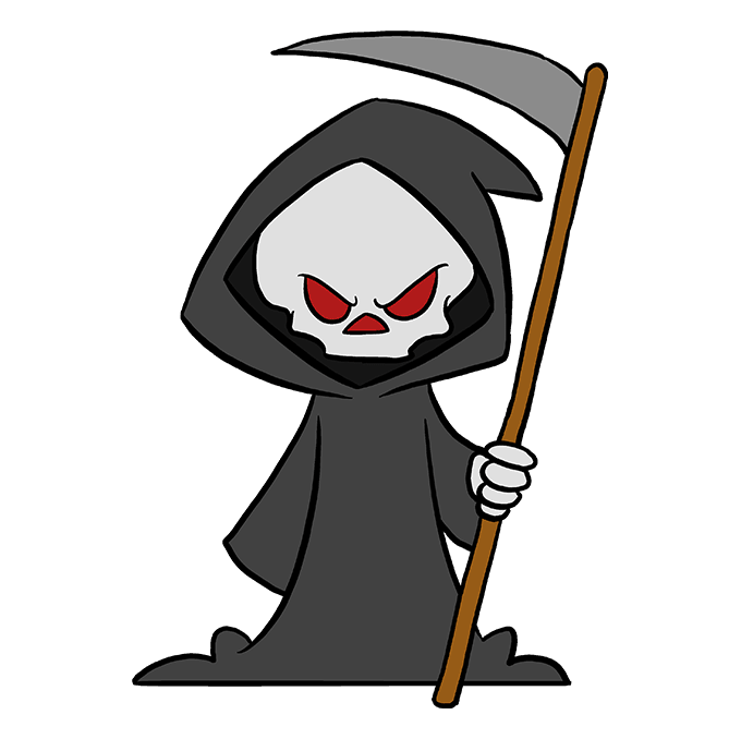 Cách vẽ Grim Reaper: Bước 10