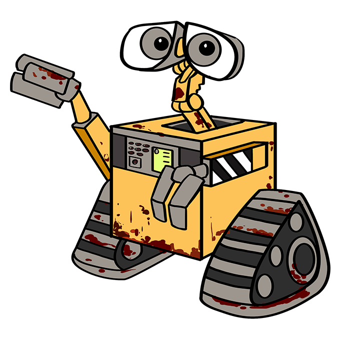 Cách vẽ WALL-E: Bước 10