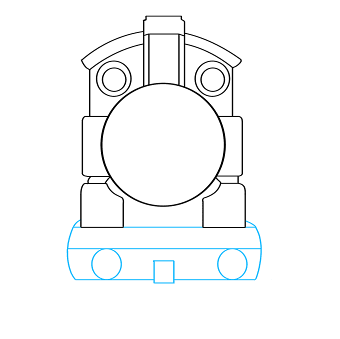 Cách vẽ Thomas tàu: Bước 7