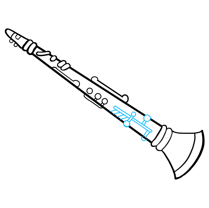 Cách vẽ Clarinet: Bước 9