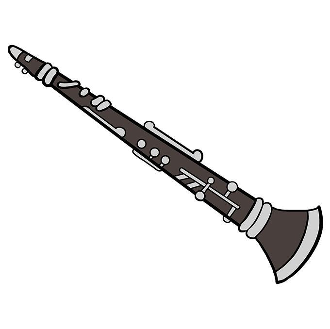 Cách vẽ Clarinet: Bước 10