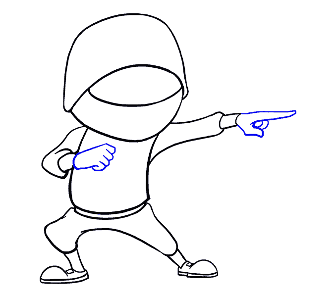 Cách vẽ phim hoạt hình Ninja: Bước 14