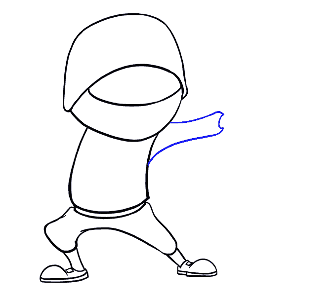 Cách vẽ phim hoạt hình Ninja: Bước 11