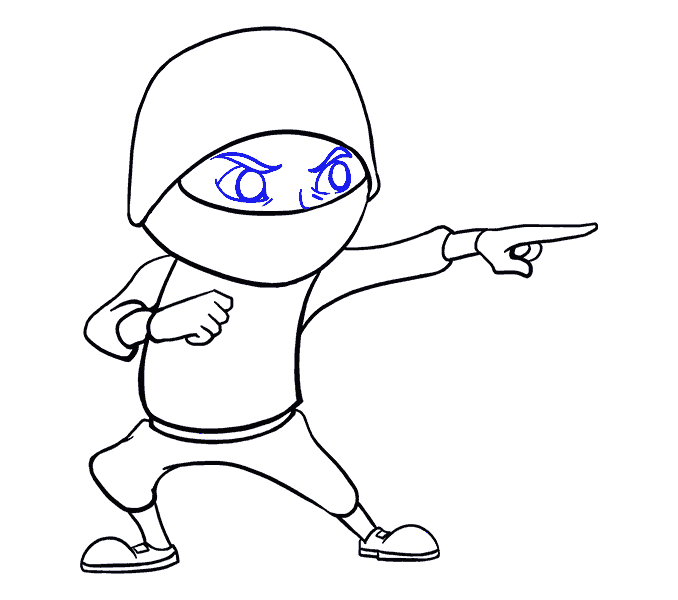 Cách vẽ phim hoạt hình Ninja: Bước 15