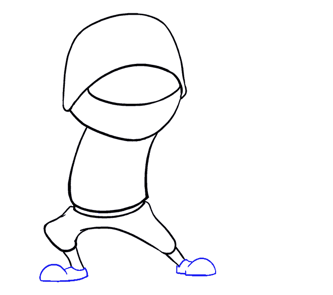 Cách vẽ phim hoạt hình Ninja: Bước 9