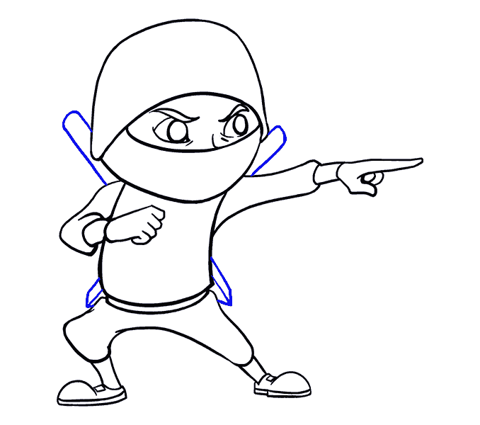 Cách vẽ phim hoạt hình Ninja: Bước 16