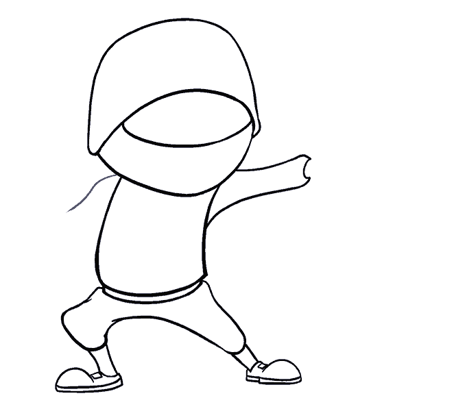 Cách vẽ phim hoạt hình Ninja: Bước 12