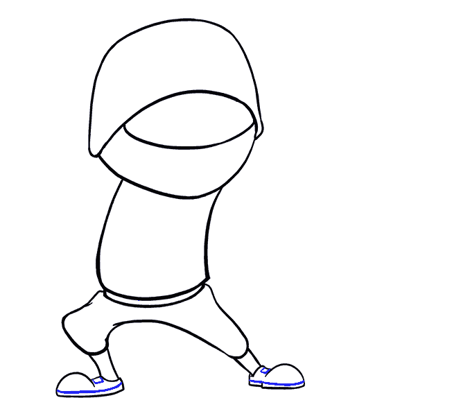 Cách vẽ phim hoạt hình Ninja: Bước 10