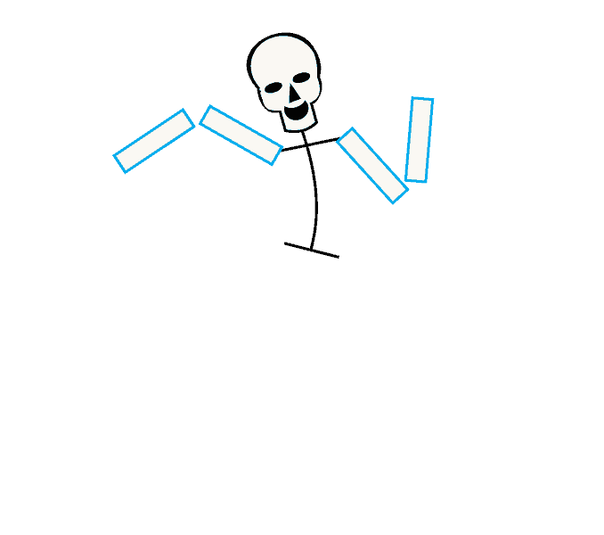 Cách vẽ bộ xương: Bước 5
