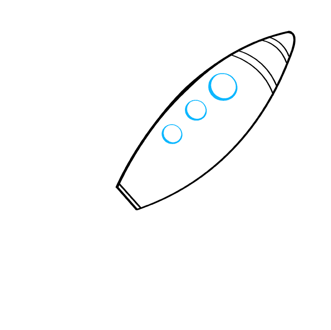 Cách vẽ tàu Rocket: Bước 5