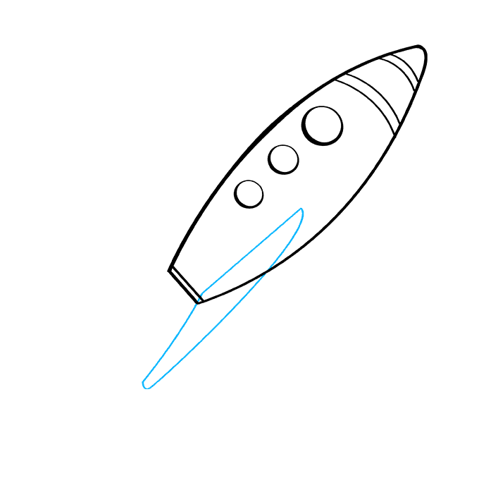 Cách vẽ tàu Rocket: Bước 6