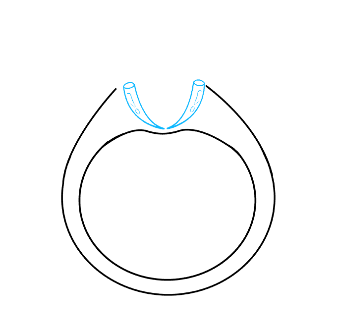 Cách vẽ nhẫn kim cương: Bước 6