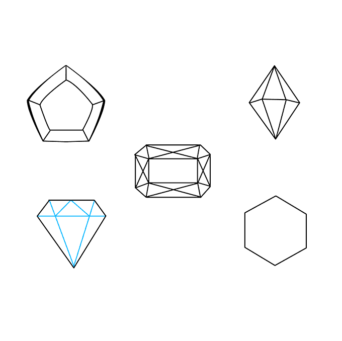 Cách vẽ đá quý: Bước 7