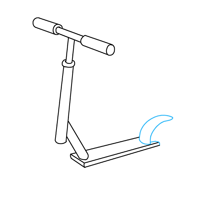 Cách vẽ xe tay ga: Bước 7