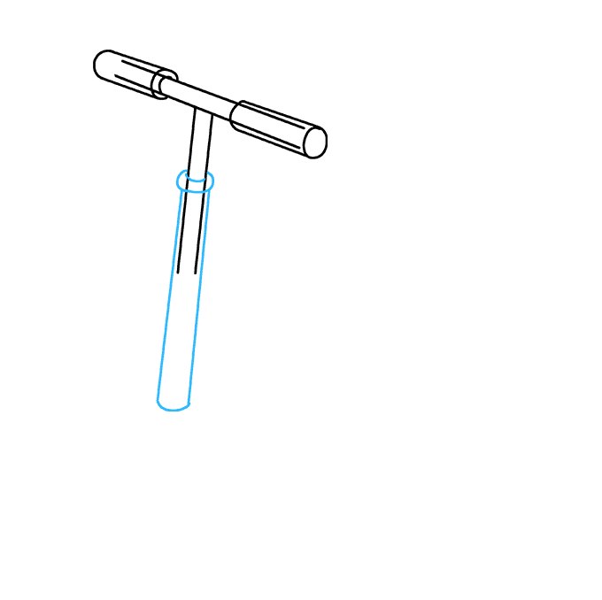 Cách vẽ xe tay ga: Bước 4