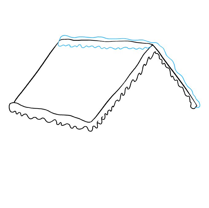 Cách vẽ ngôi nhà bánh gừng: Bước 4
