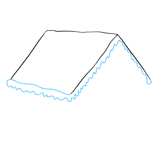 Cách vẽ ngôi nhà bánh gừng: Bước 3