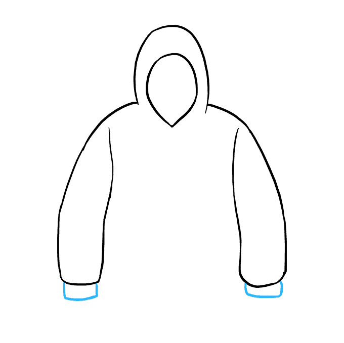 Cách vẽ áo hoodie: Bước 5