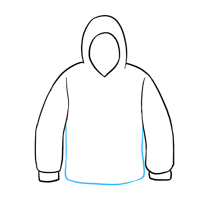 Cách vẽ áo hoodie: Bước 6