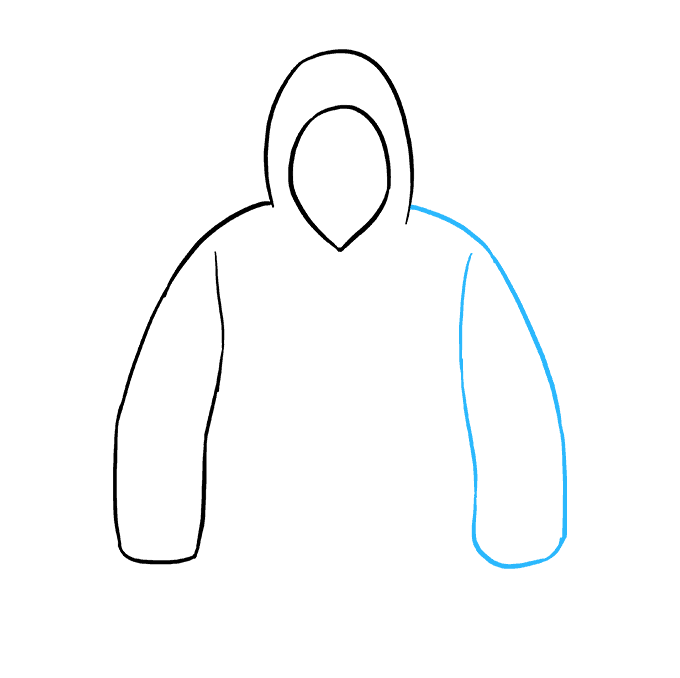 Cách vẽ áo hoodie: Bước 4