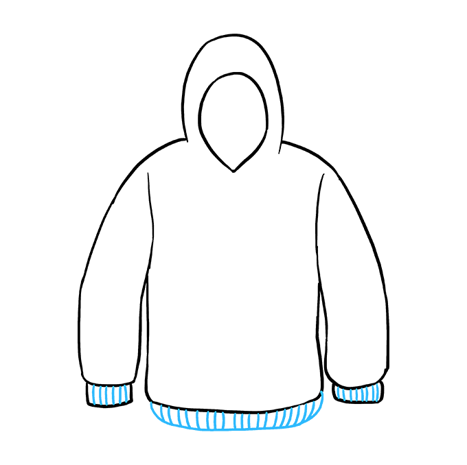 Cách vẽ áo hoodie: Bước 7