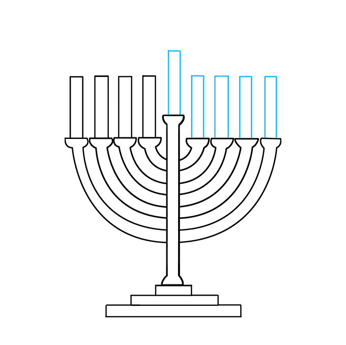 Cách vẽ Menorah: Bước 8