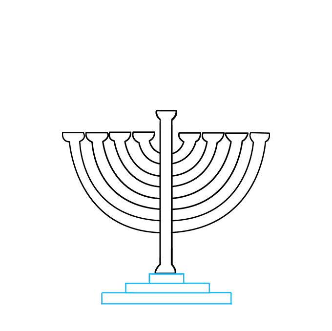 Cách vẽ Menorah: Bước 6