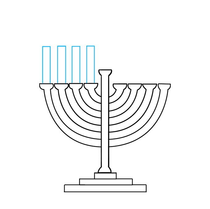 Cách vẽ Menorah: Bước 7