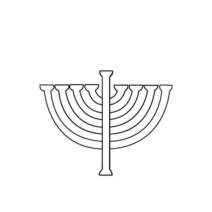 Cách vẽ Menorah: Bước 5