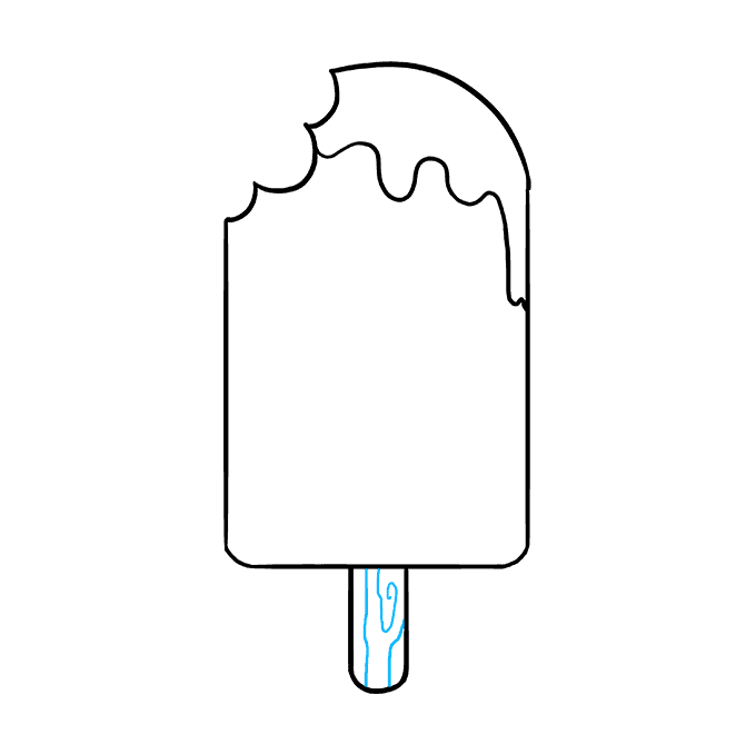 Cách vẽ Popsicle dễ thương: Bước 6