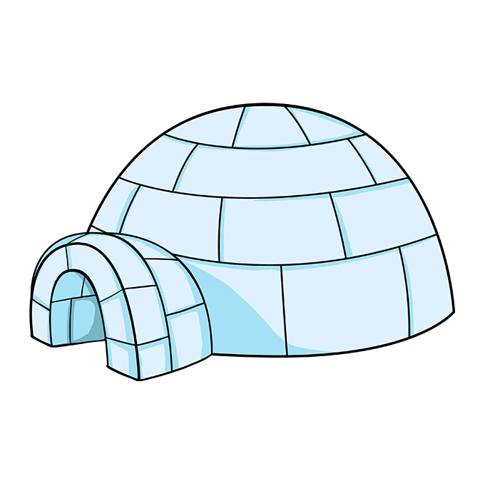 Cách vẽ Igloo: Bước 10