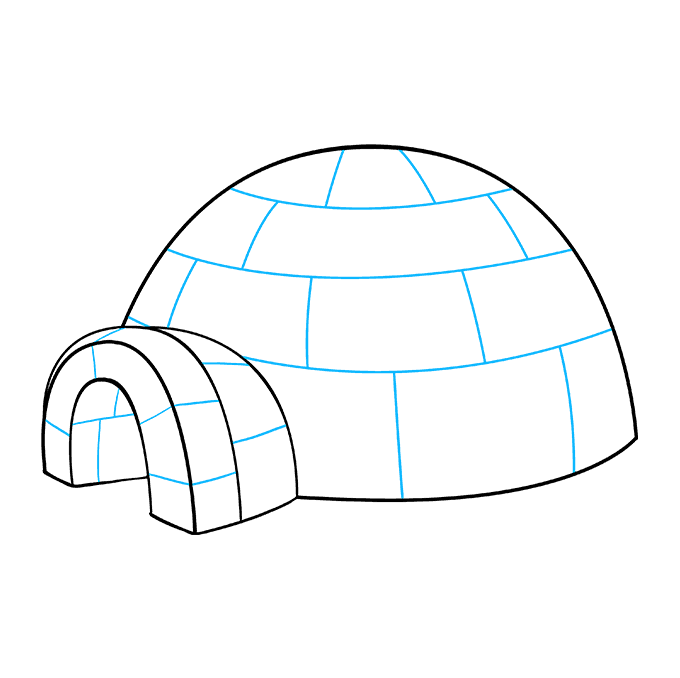 Cách vẽ Igloo: Bước 9