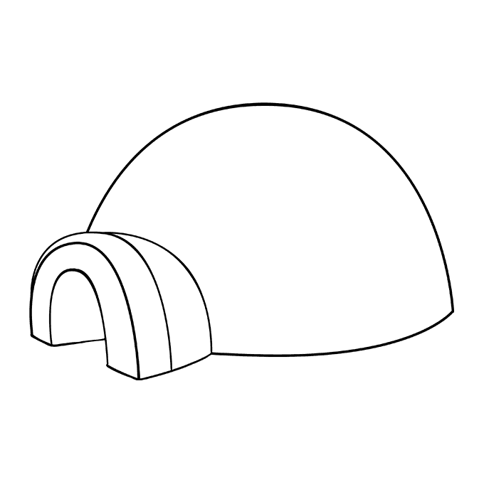 Cách vẽ Igloo: Bước 8