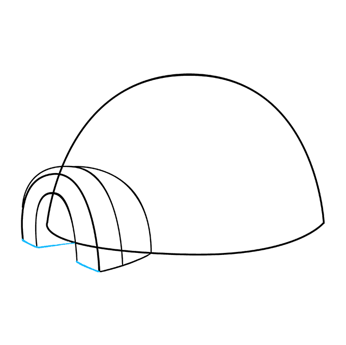 Cách vẽ Igloo: Bước 7