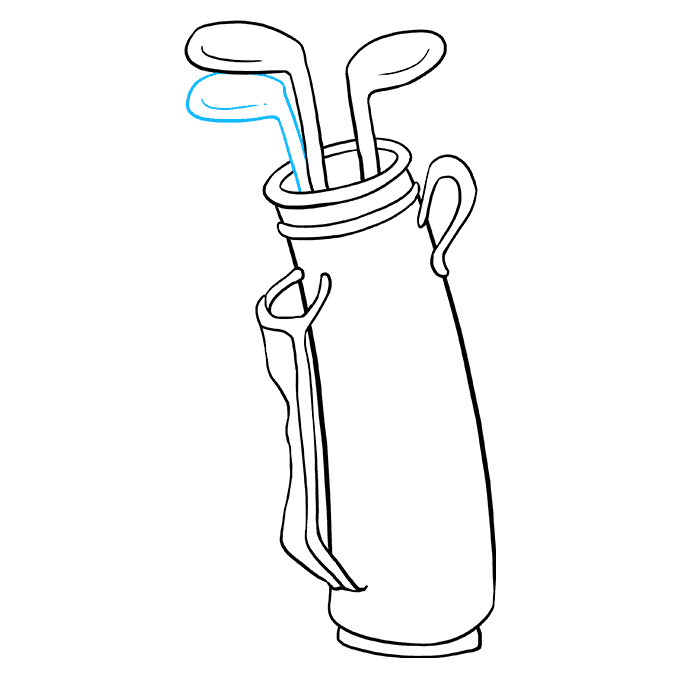 Cách vẽ túi đựng gậy golf: Bước 9