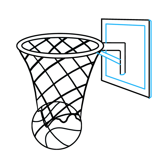 Cách vẽ bóng rổ hoop: Bước 9