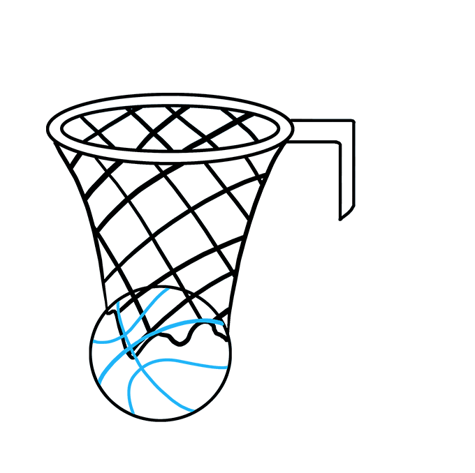 Cách vẽ bóng rổ hoop: Bước 7