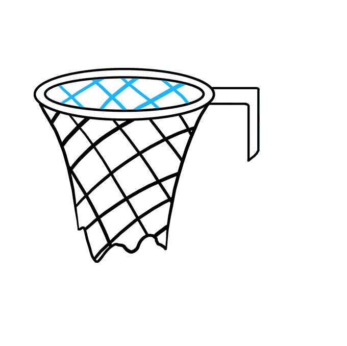 Cách vẽ bóng rổ hoop: Bước 5