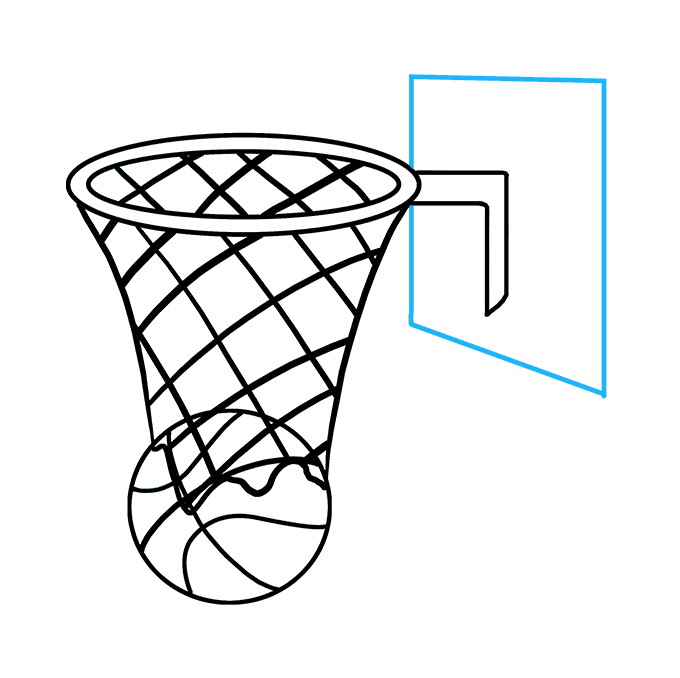 Cách vẽ bóng rổ hoop: Bước 8
