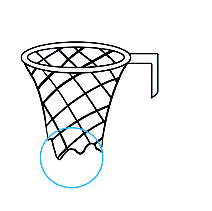 Cách vẽ bóng rổ hoop: Bước 6