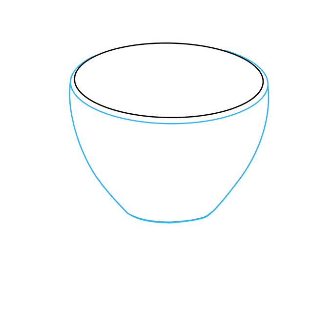 Cách vẽ cốc cà phê: Bước 2