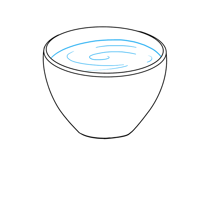 Cách vẽ cốc cà phê: Bước 3