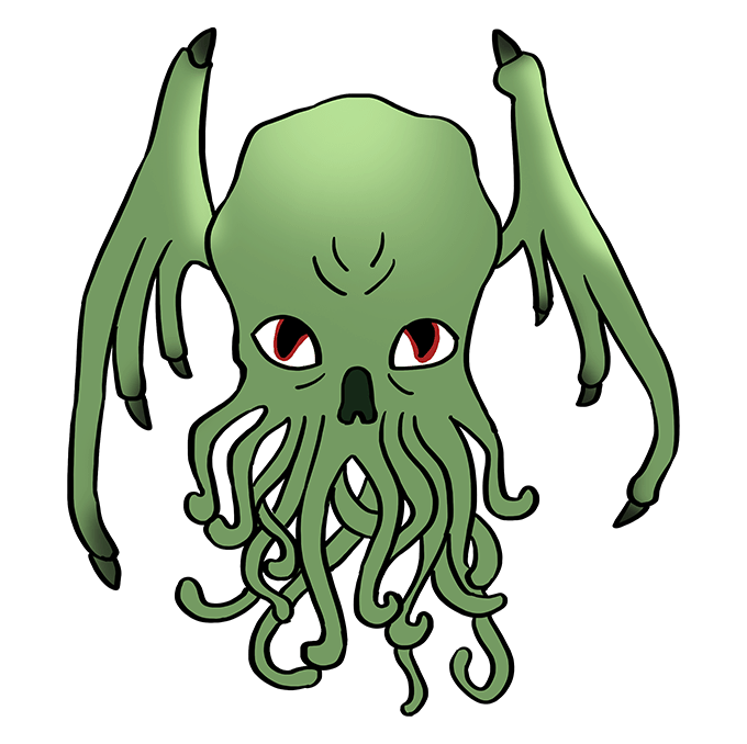 Cách vẽ Cthulhu: Bước 10