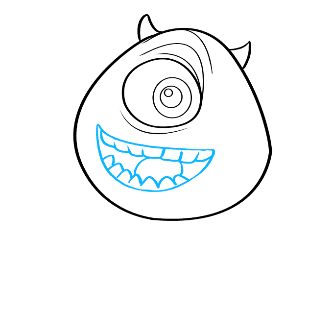 Cách vẽ Mike Wazowski từ Quái vật, Inc.: Bước 7