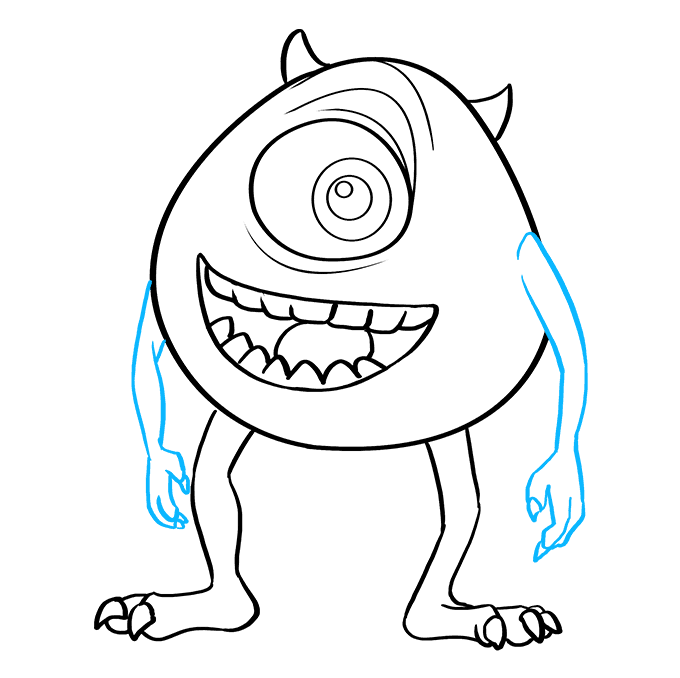 Cách vẽ Mike Wazowski từ Quái vật, Inc.: Bước 9