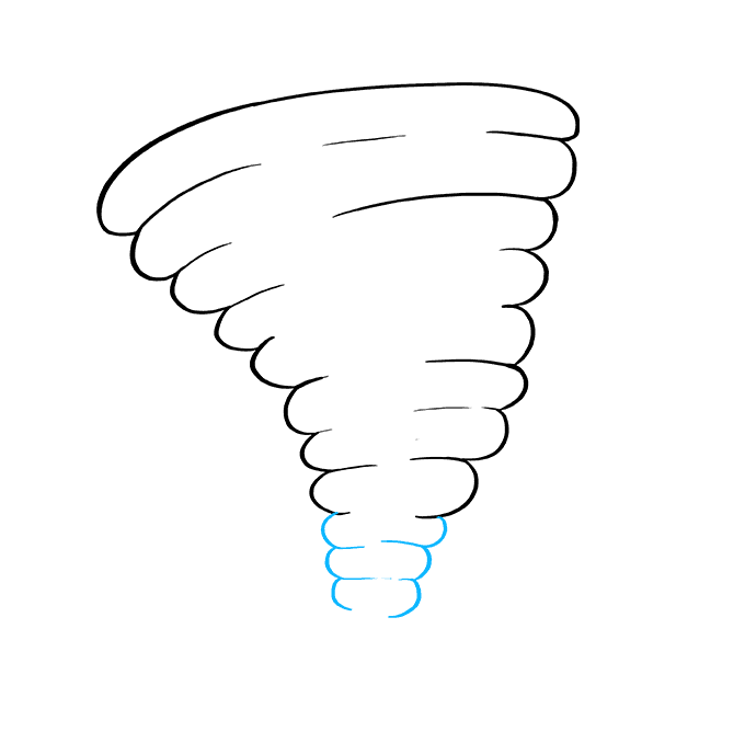 Cách vẽ Tornado: Bước 5